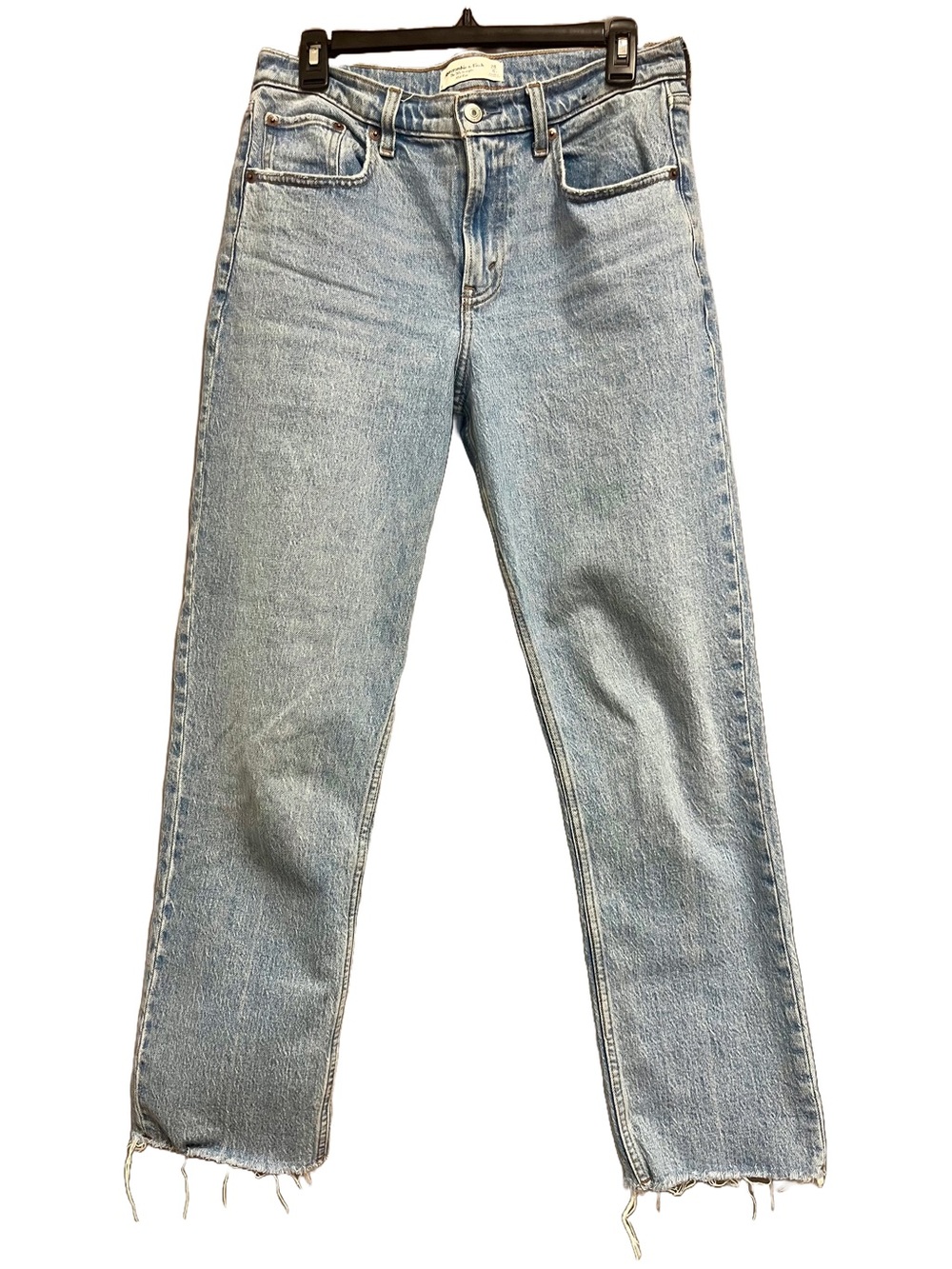 Abercrombie & Fitch 90s Straight Mid-Rise Curve Love Light Wash Jeans